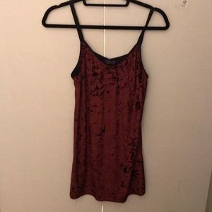 Topshop velvet slip dress.